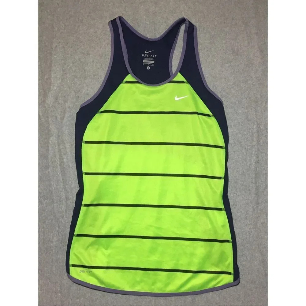 Womens Nike Tank Top Size Small Purple Green Exercise Dri Fit Workout Athletic